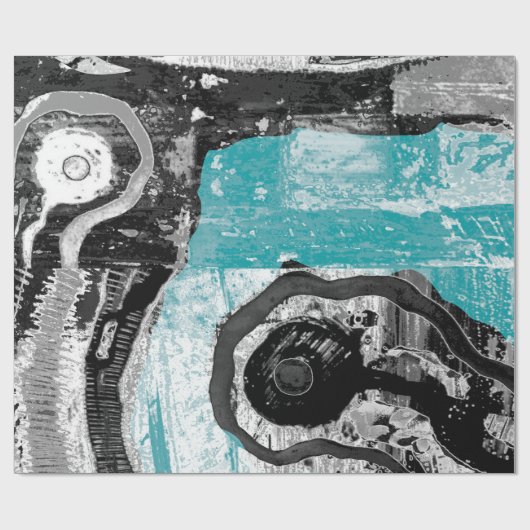 Surface Current – Abstract Flow & Structure Wrappi Geschenkpapier (Flach)