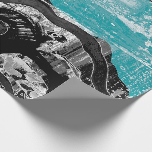 Surface Current – Abstract Flow & Structure Wrappi Geschenkpapier (Ecke)