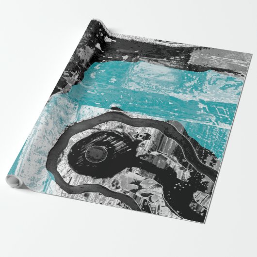 Surface Current – Abstract Flow & Structure Wrappi Geschenkpapier (Ungerollt)