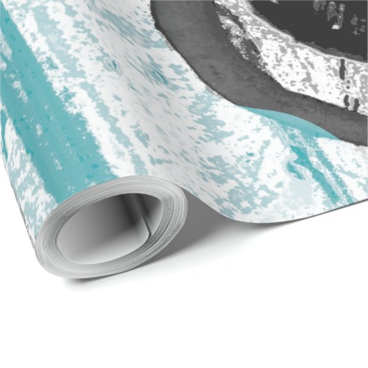 Surface Current – Abstract Flow & Structure Wrappi Geschenkpapier (Rolleneckpunkt)