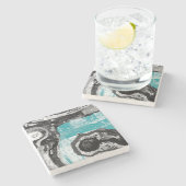 Surface Current –  Flow & Structure Necklace Steinuntersetzer (Seitenansicht)