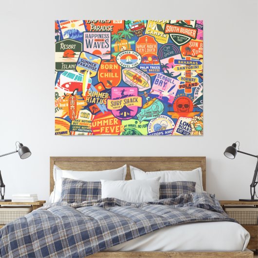 Surfaufkleber Leinwanddruck (Insitu (Schlafzimmer))