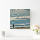 Surfauspedition Surf und Merge Quadratische Wanduhr (Zuhause)