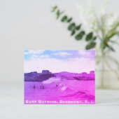 Surfbad, Sakonnet - Little Compton, RI Feiertagspostkarte (Stehend Vorderseite)