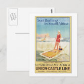 Surfbaden in Afrika Postkarte (Vorne/Hinten)