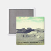 Surfbäder, Sakonnet, RI (Warrens Point, LC) Magnet (Vorderseite/Rückseite)