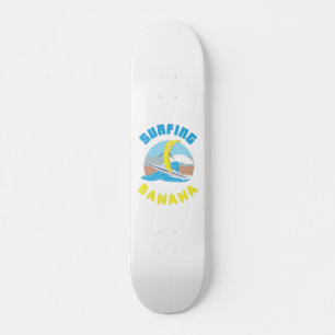 Surfbananen Surfboard Früchte Illustration Ozean Skateboard