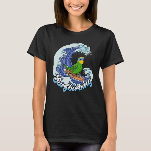 Surfbirbaprot I Orange geflügelter Amazonas T-Shirt (Vorderseite)