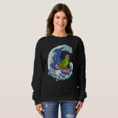 Surfbirbing Papagei I Dusky Kopf Construction Sweatshirt (Vorne ganz)