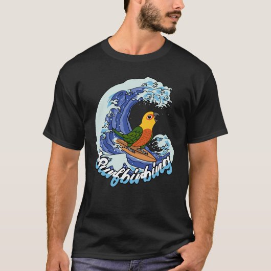Surfbirbing Parrot I Jenday Conture T-Shirt (Vorderseite)