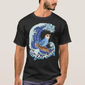 Surfbirne Parrot I Peach konfrontiert Blue Lovebir T-Shirt (Vorderseite)