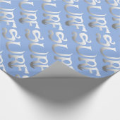 Surfblau geflipptes glänzendes Verpackungspapier Geschenkpapier (Ecke)