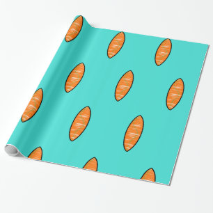 Surfboard 30 x 6 m, glänzendes Wrapping Paper #1 Geschenkpapier