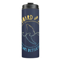 Surfboard and Shark Funny Summer Beach Urlaub T