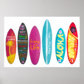 Surfboard Art Wall Aloha Poster (Vorne)