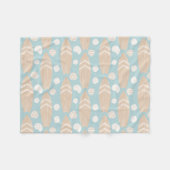 Surfboard Beach Baby Blue Fleece Blanket (Vorderseite (Horizontal))