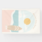 Surfboard Beach Baby Dusche Banner (Horizontal)
