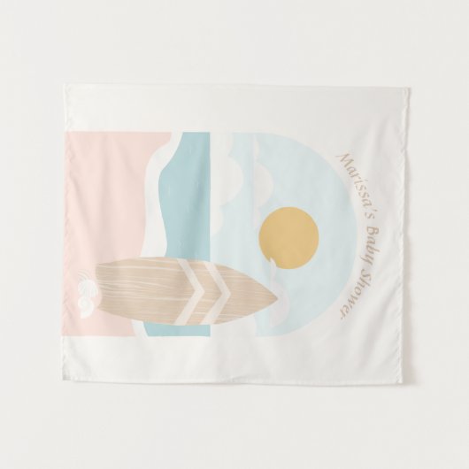 Surfboard Beach Baby Dusche Wandteppich (Vorderseite (Horizontal))