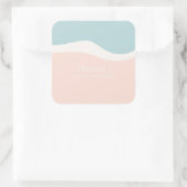 Surfboard Beach Square Sticker (Tasche)