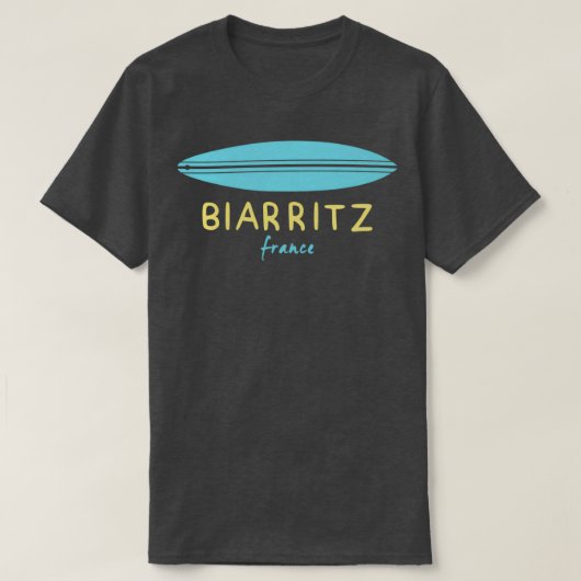 SURFBOARD BIARRITZ FRANKREICH T-Shirt (Design vorne)