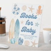 Surfboard Coastal Baby Showbücher für Baby Sockelschild (In Situ)