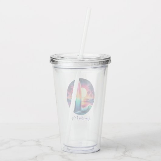 Surfboard-Escape Acryltrinkbecher (Rückseite)