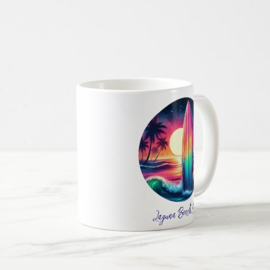 Surfboard-Escape Kaffeetasse (VorderseiteRechts)