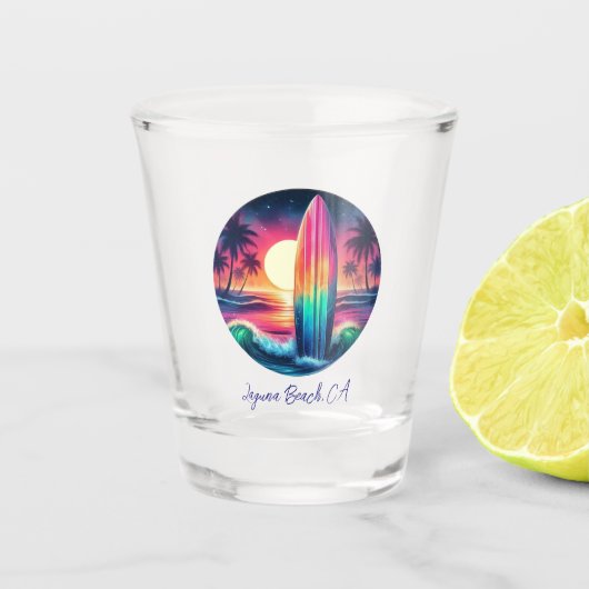 Surfboard-Escape Schnapsglas (Vorderseite)