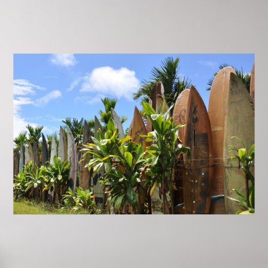 Surfboard Fence Maui, HI Poster (Vorne)