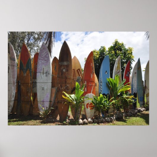 Surfboard Fence Maui, HI Poster (Vorne)