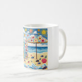 Surfboard Folk Art Mug Kaffeetasse (VorderseiteRechts)