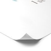 Surfboard Geburtstagsfeier Begrüßungszeichen Poster (Ecke)