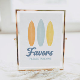 Surfboard Geburtstagsparty Liebling-Zeichen Poster