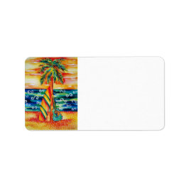 Surfboard & Gitarrenadressen Adressaufkleber