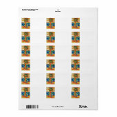 Surfboard & Gitarrenadressen Adressaufkleber (Vorne)