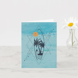 Surfboard greeting card karte