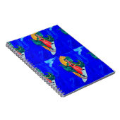 Surfboard in Nonnenblau Notizblock (Rechte Seite)