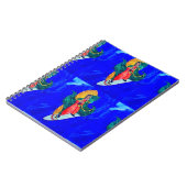 Surfboard in Nonnenblau Notizblock (Linke Seite)
