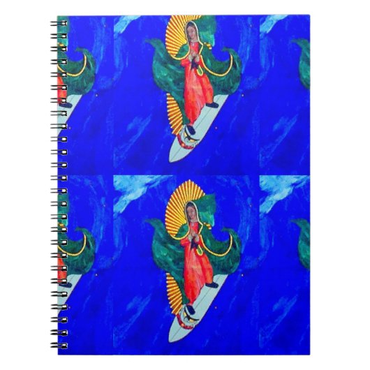 Surfboard in Nonnenblau Notizblock (Vorderseite)