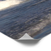 Surfboard in Waves Poster (Ecke)