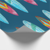 Surfboard-Muster Geschenkpapier (Ecke)