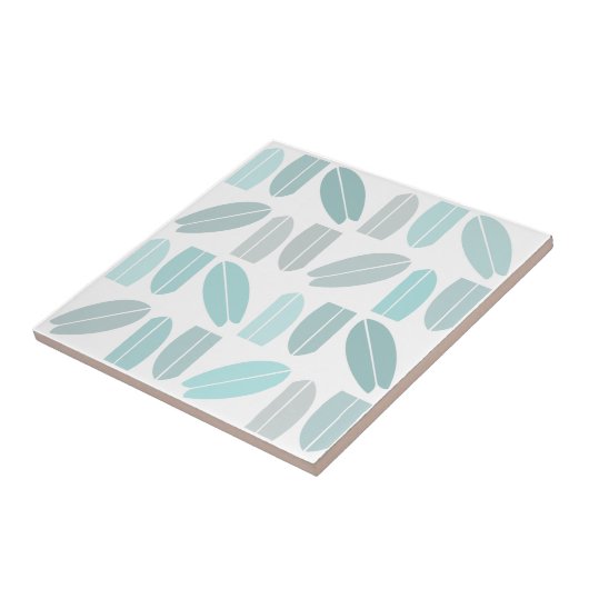 Surfboard Muster Minze Aquamarin Fliese (Seite)
