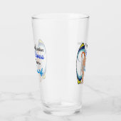 Surfboard Ocean Waves Blue Motivierend Zitat Glas (Rechts)