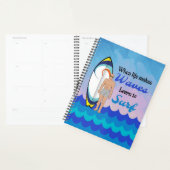 Surfboard Ocean Waves Blue Motivierend Zitat Planer (Anzeige)