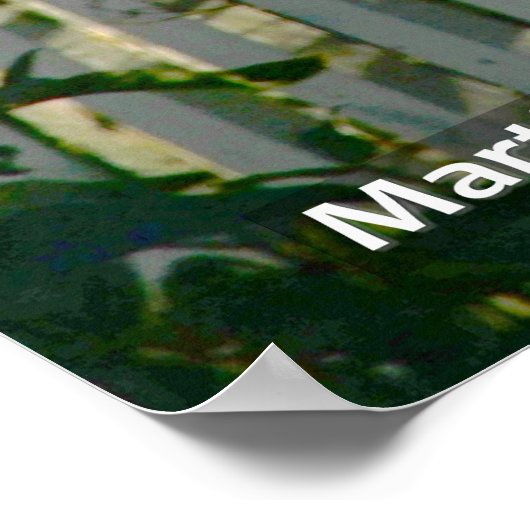 Surfboard Peace Mailbox Poster (Ecke)