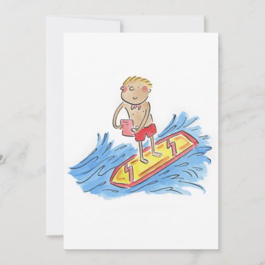 Surfboard-Rede Einladung (Vorderseite)