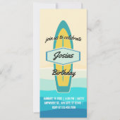 Surfboard Strand Geburtstagsfeier Einladung (Vorderseite)