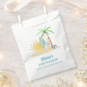 Surfboard Sunshine Beach Palm Tree Baby Dusche Geschenktütchen (Ausgeschnitten)