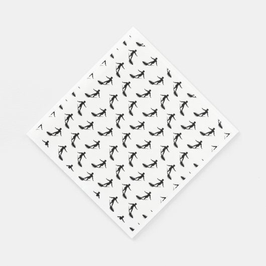 Surfboard Surfmuster CUSTOM HINTERGRUNDFARBE Serviette (Ecke)