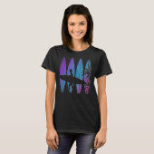 Surfboard Synthwave Surfer Vaporwave Palmen Tree u T-Shirt (Vorne ganz)